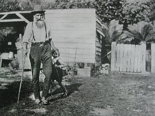 Hugh McNeight with young Noel, Waimiha-1923